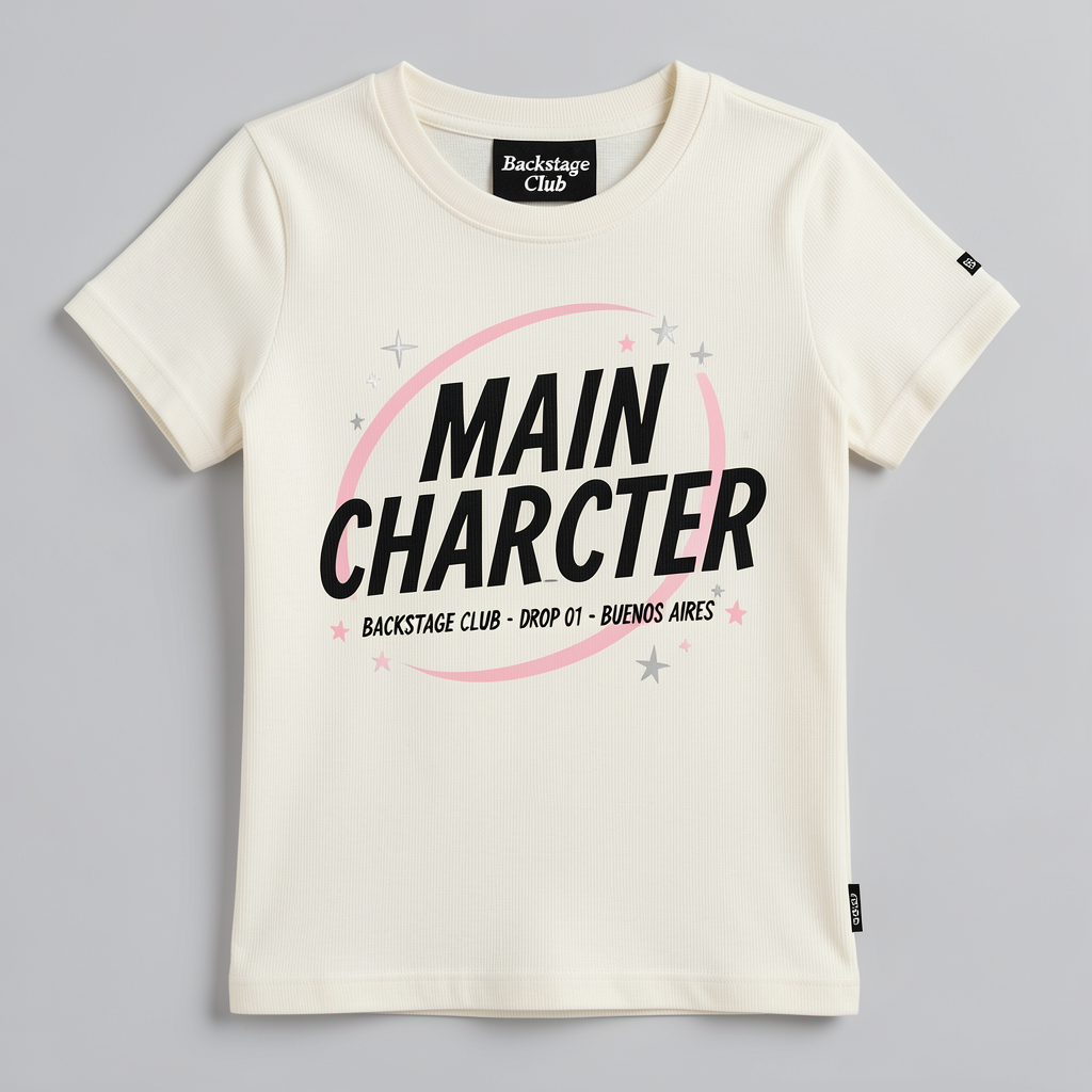 Baby tee off-white MAIN CHARACTER